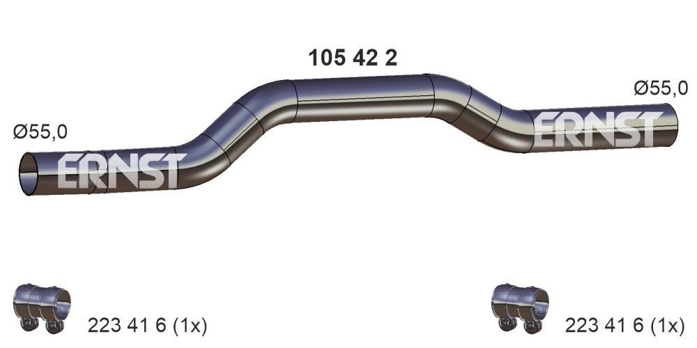 Original 105422 ERNST Exhaust pipes VW