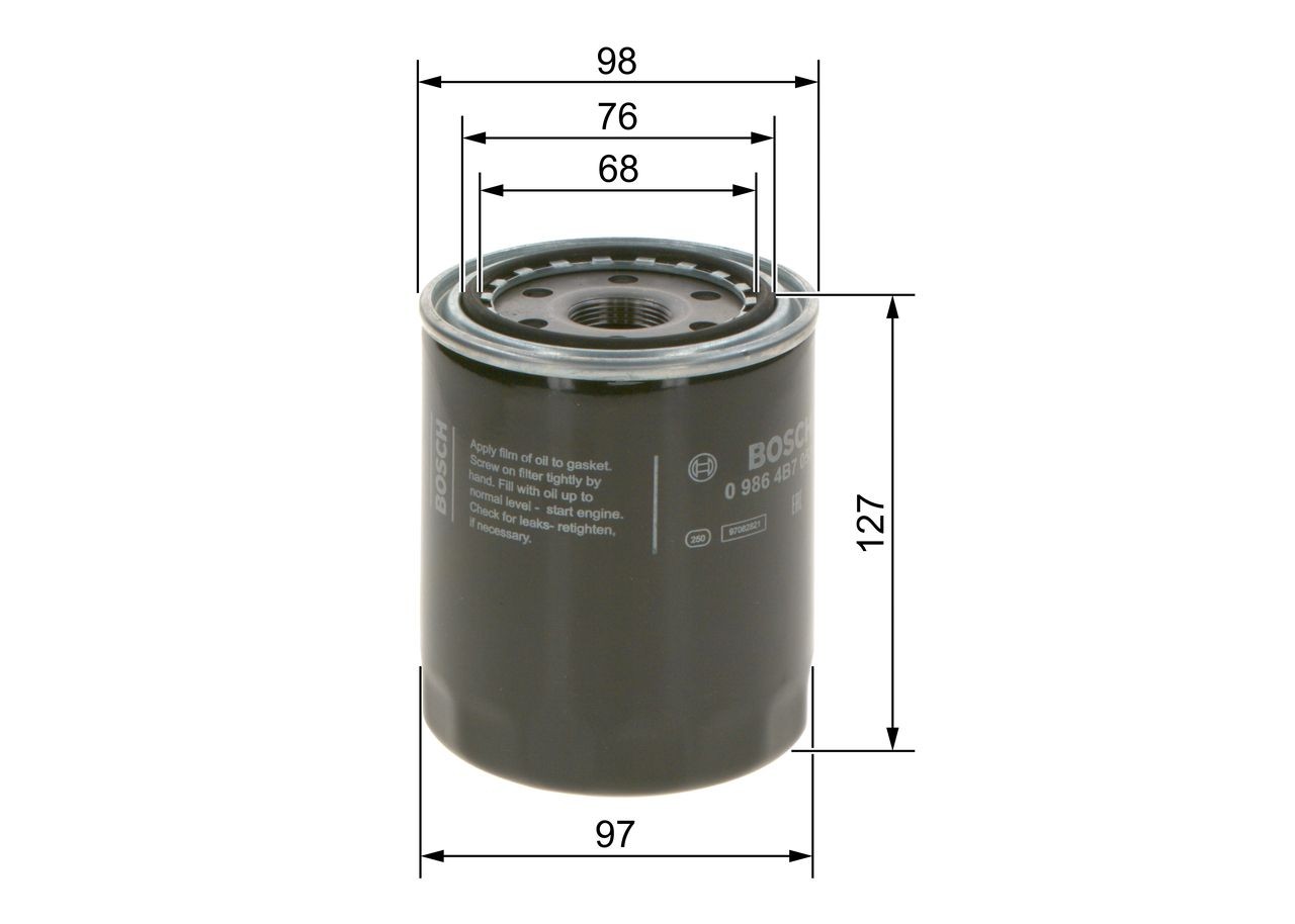 OEM-quality BOSCH 0 986 4B7 053 Engine oil filter