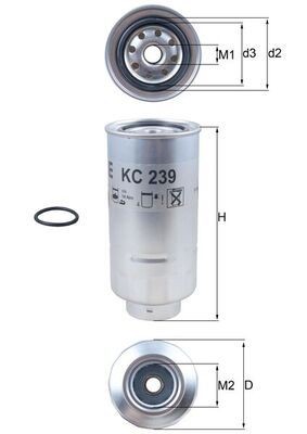 70387830 KNECHT KC239D Fuel filter 16403-VK11A