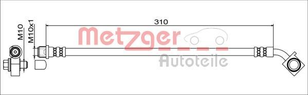 Great value for money - METZGER Brake hose 4111552