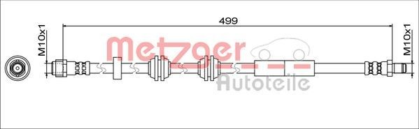 METZGER Brake hose 4111776 Mercedes-Benz E-Class 2020