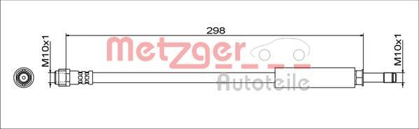 Originali METZGER Tubo flessibile del freno 4111786 per MERCEDES-BENZ SLK