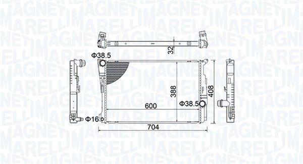 MAGNETI MARELLI Engine radiator 350213155200 BMW X3 2013