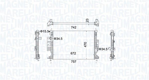 BM1553 MAGNETI MARELLI 350213155300 Radiators Ford Kuga Mk2 2.0 TDCi 120 hp Diesel 2018 price
