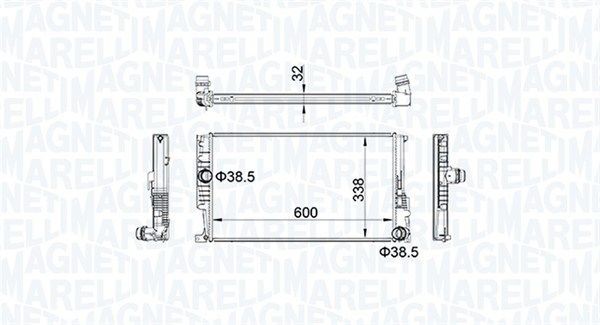 MAGNETI MARELLI Engine radiator 350213159600 BMW 3 Series 2018