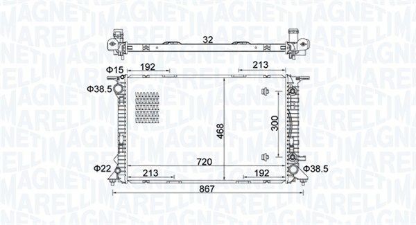 MAGNETI MARELLI Engine radiator 350213161800 Audi A6 2016