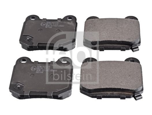 170869 FEBI BILSTEIN Brake pad set SUBARU Rear Axle, with acoustic wear warning, with anti-squeak plate
