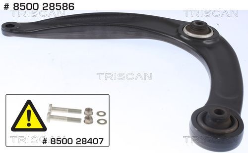TRISCAN with rubber mount, Control Arm, Cone Size: 15,3 mm Cone Size: 15,3mm Control arm 8500 28586 buy