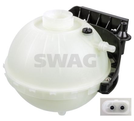 SWAG 33 10 0438 Coolant expansion tank with coolant level sensor, without lid