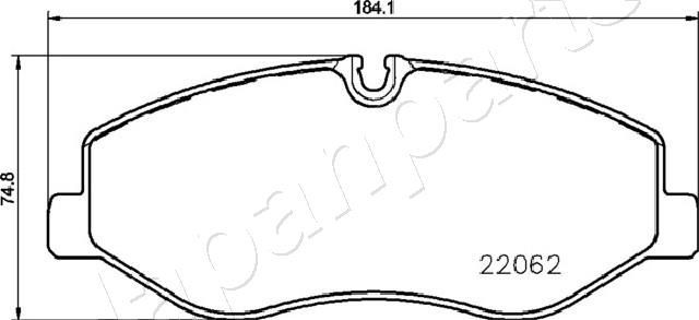 JAPANPARTS Brake pad kit PA-0545AF suitable for MERCEDES-BENZ V-Class, VITO, MARCO POLO