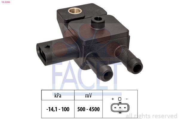 FACET 10.3306 Sensor, exhaust pressure