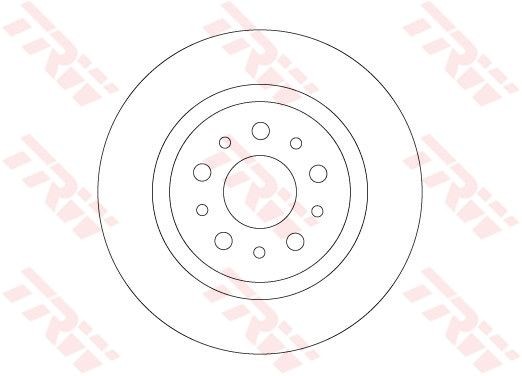 TRW DF6714 Brake disc 264x10mm, 5x98, solid, Painted
