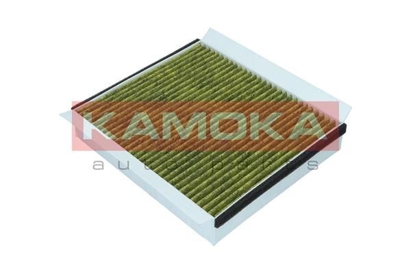 KAMOKA 6080017 Air conditioner filter Fresh Air Filter, Activated Carbon Filter, Particulate filter (PM 2.5), with antibacterial action, with anti-allergic effect, with fungicidal effect, with Odour Absorbent Effect, 225 mm x 204 mm x 40 mm