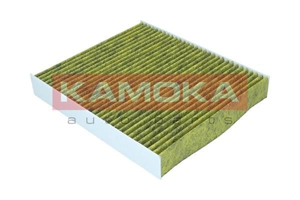 KAMOKA 6080029 Air conditioner filter Fresh Air Filter, Activated Carbon Filter, Particulate filter (PM 2.5), with antibacterial action, with anti-allergic effect, with fungicidal effect, with Odour Absorbent Effect, 240 mm x 208 mm x 34 mm
