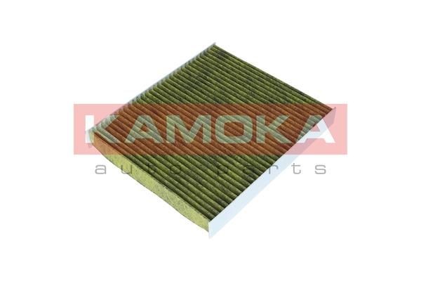 KAMOKA 6080107 Pollen filter Fresh Air Filter, Activated Carbon Filter, Particulate filter (PM 2.5), with antibacterial action, with anti-allergic effect, with fungicidal effect, with Odour Absorbent Effect, 252 mm x 220 mm x 30 mm