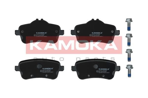 JQ101371 KAMOKA Brake pad set MERCEDES-BENZ Rear Axle, excl. wear warning contact, with accessories