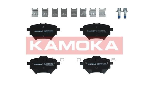KAMOKA Rear Axle, excl. wear warning contact, with accessories Height 1: 50mm, Height 2: 54mm, Width: 99mm, Thickness: 17mm Brake pads JQ101390 buy