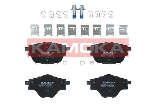 KAMOKA JQ101391 Brake pad set Rear Axle, excl. wear warning contact, with accessories