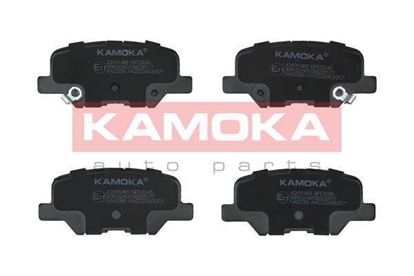 KAMOKA JQ101465 Brake pad set Rear Axle, with acoustic wear warning