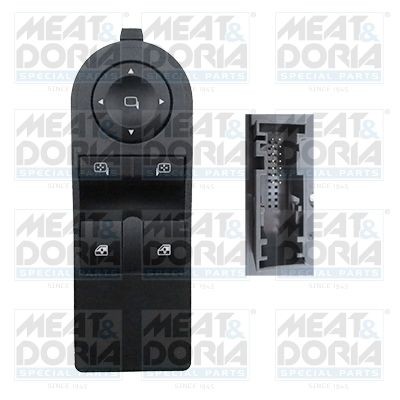 MEAT & DORIA Left Front Number of pins: 14-pin connector Switch, window regulator 26393 buy