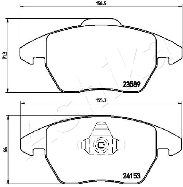 ASHIKA Brake pad kit 50-00-0610