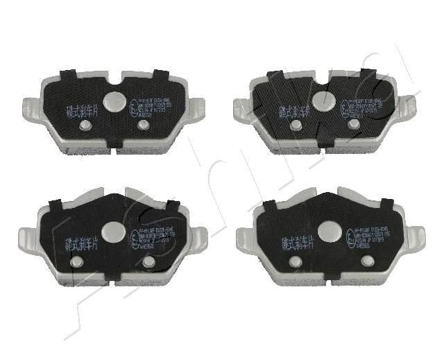 51-00-0100 ASHIKA Brake pad set BMW prepared for wear indicator, with brake caliper screws, with piston clip, with accessories