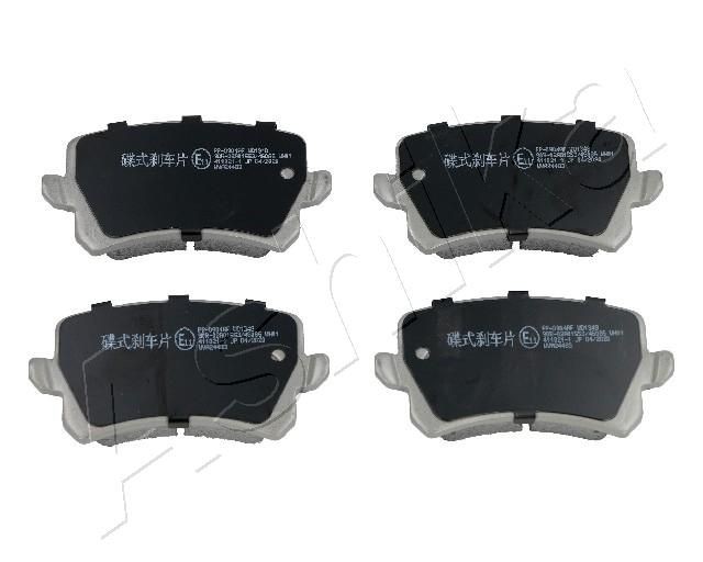 ASHIKA 51-00-0904 Brake pad set Rear Axle, not prepared for wear indicator, with brake caliper screws, with accessories