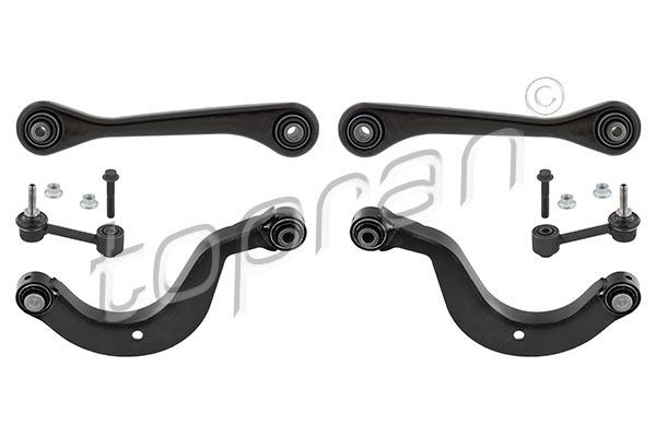 118 693 TOPRAN Control arm KIA Rear Axle both sides, with rubber mount, with coupling rod