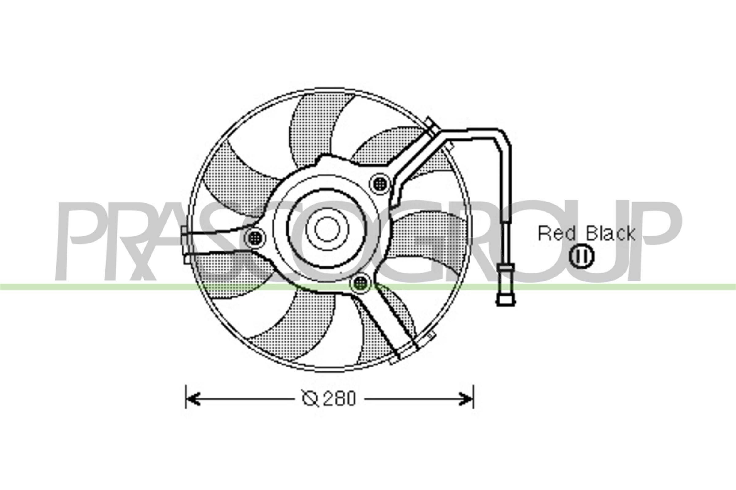 AI7504 PRASCO D1: 280 mm, 140W, without radiator fan shroud Cooling Fan AD017F001 buy