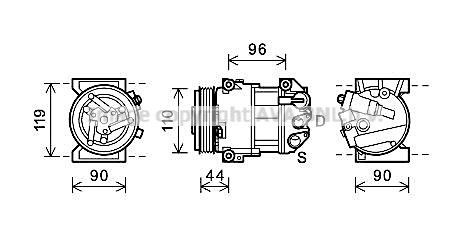 PRASCO ALAK125 Giulietta Hatchback (940) 2020 Compressore AC