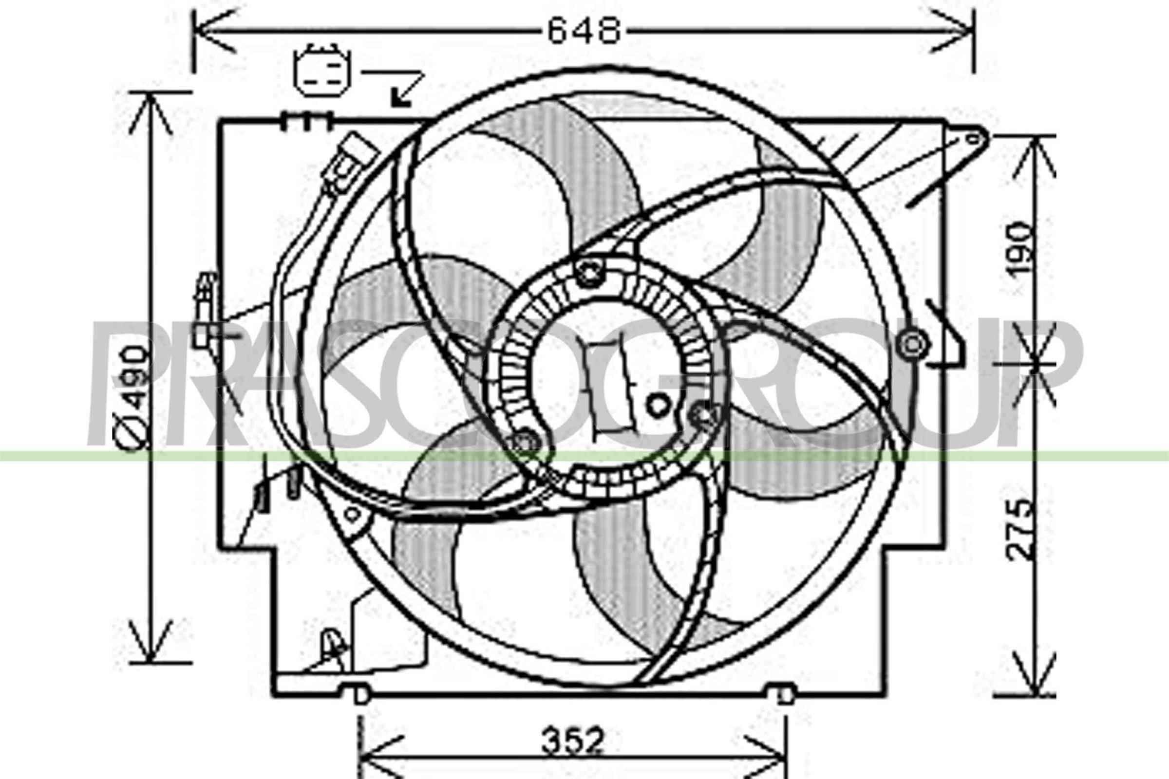 BW7515 PRASCO BM120F001 Fan, radiator 17428507692