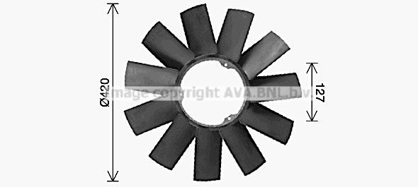 PRASCO BWB590 Fan Wheel, engine cooling 1152-1712-058