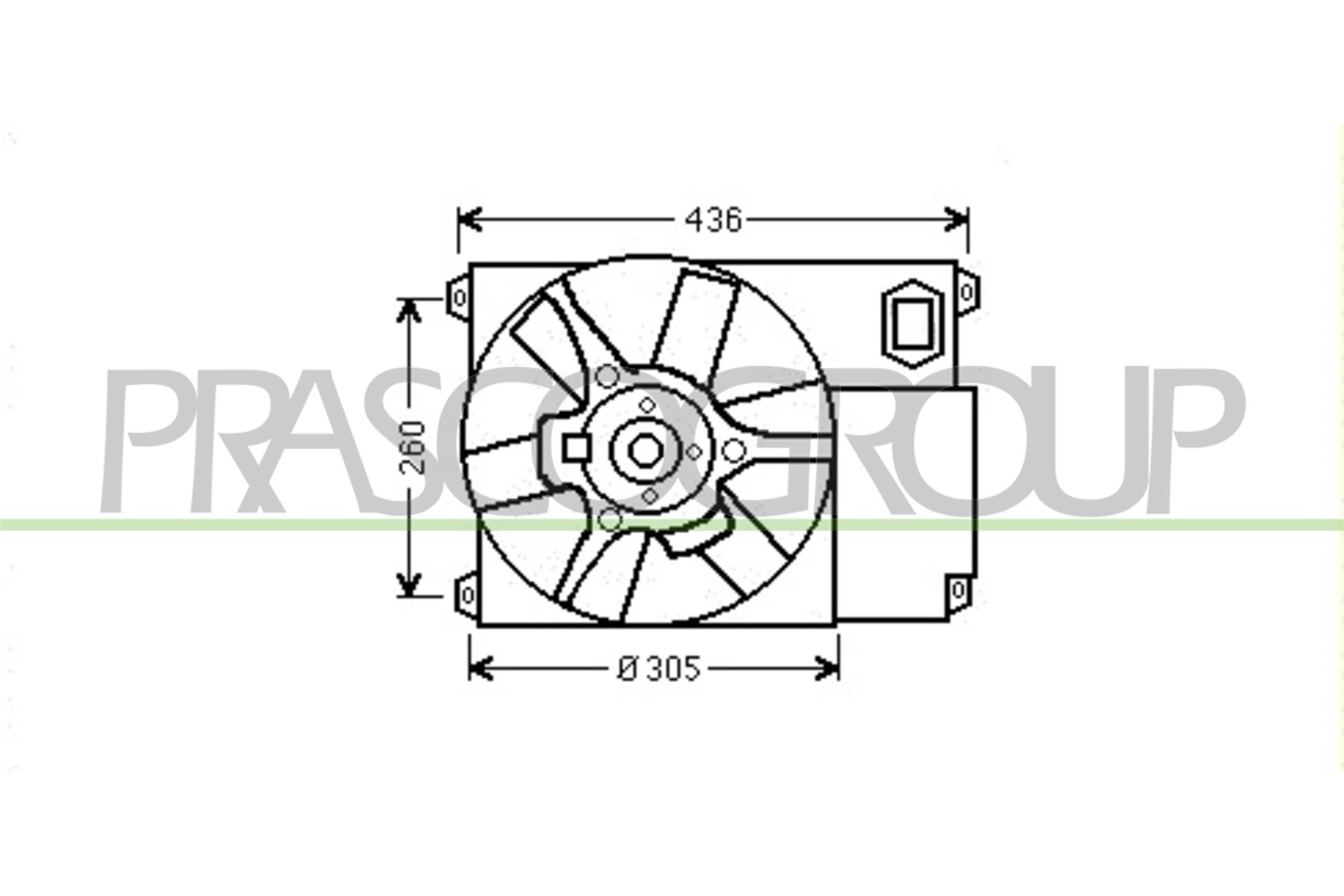 CN7541 PRASCO CI950F001 Fan, radiator 1253 39