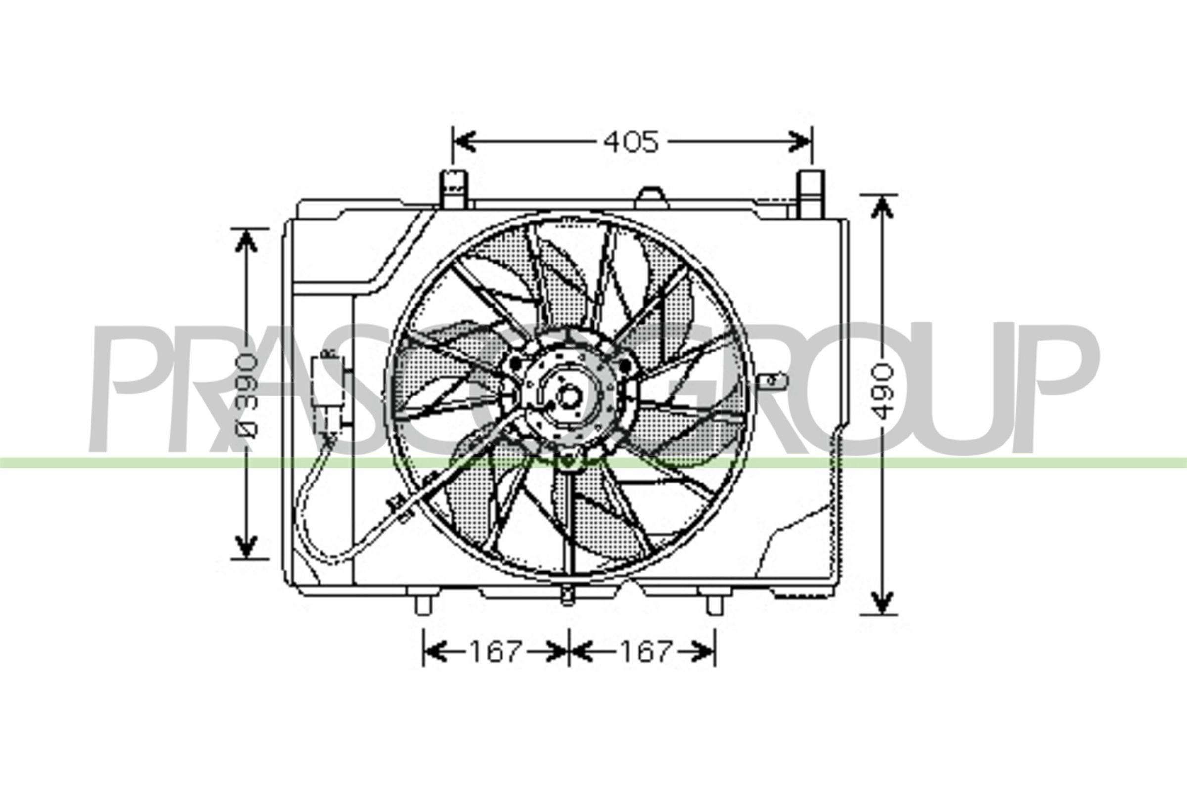 Mercedes C-Class Cooling fan 15514050 PRASCO ME025F001 online buy