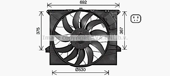 PRASCO MS7745 Radiator cooling fan W164 ML 300 CDI 3.0 4-matic 204 hp Diesel 2010 price