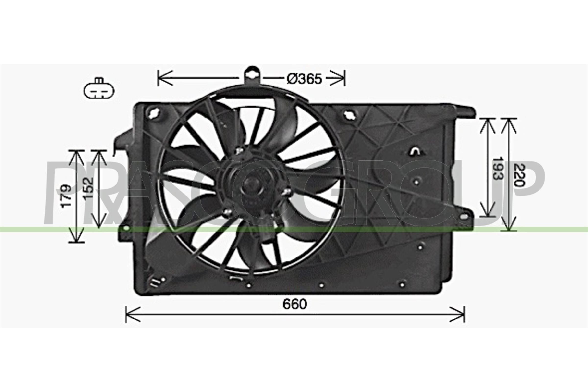 OL7527 PRASCO D1: 365 mm, 12V, 330W Cooling Fan OP350F001 buy