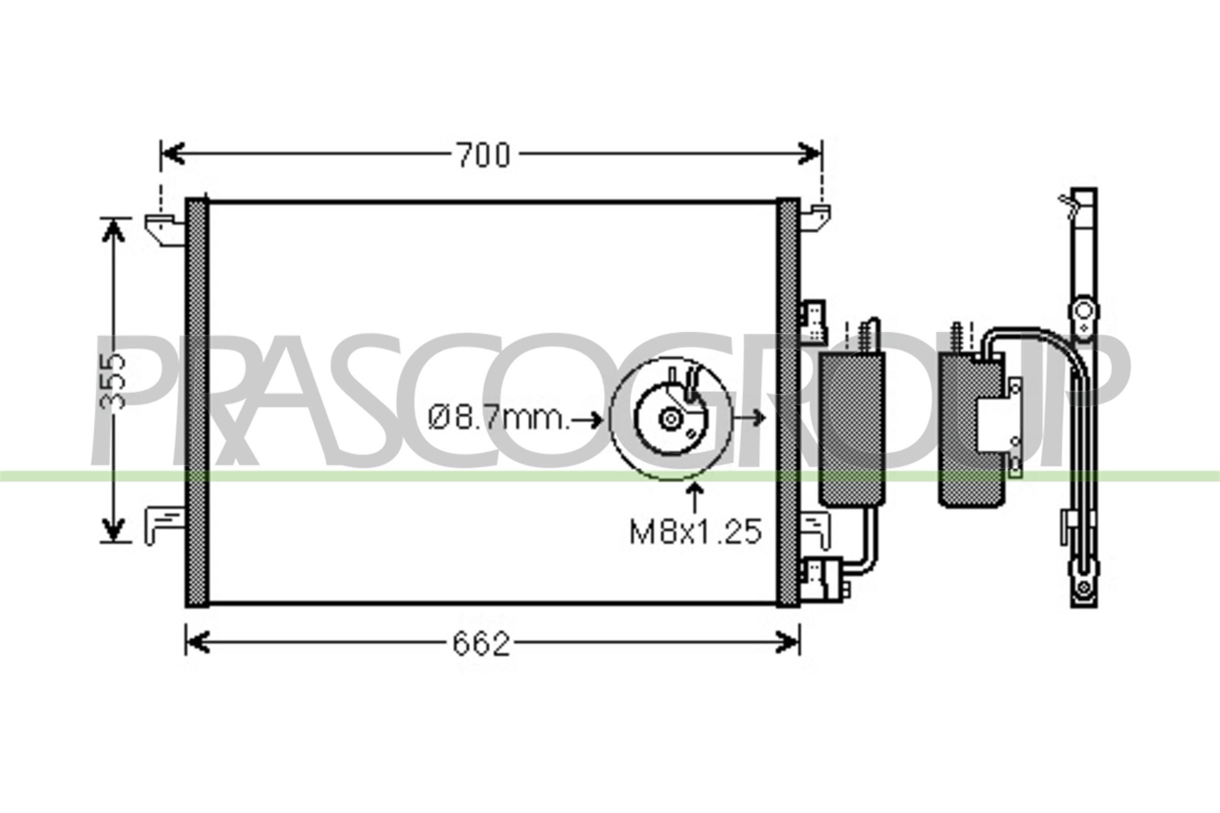 SA015C002 PRASCO AC condenser buy cheap