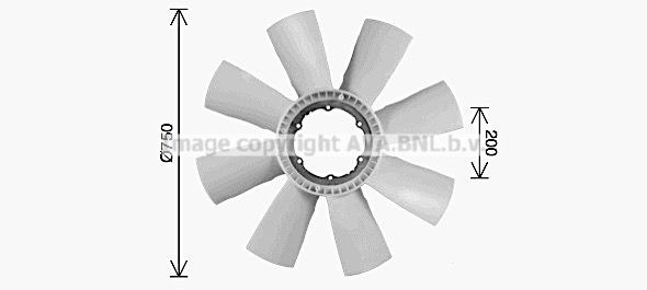 PRASCO Aluminium, Plastic Fan Wheel, engine cooling SCB085 buy