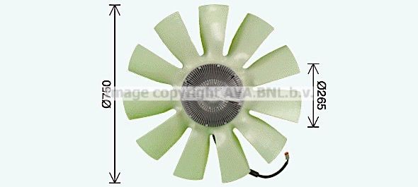 PRASCO SCF087 Fan, radiator 1520308