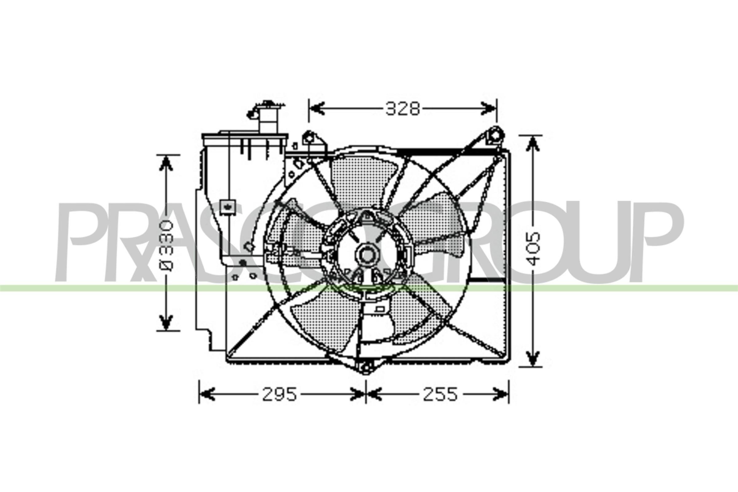 TO7548 PRASCO TY320F004 Fan, radiator 1636323020