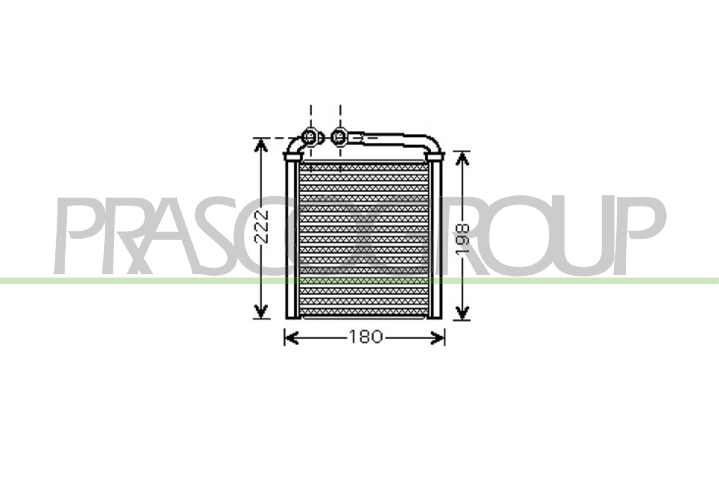 PRASCO VG036H002 Heater matrix without pipe