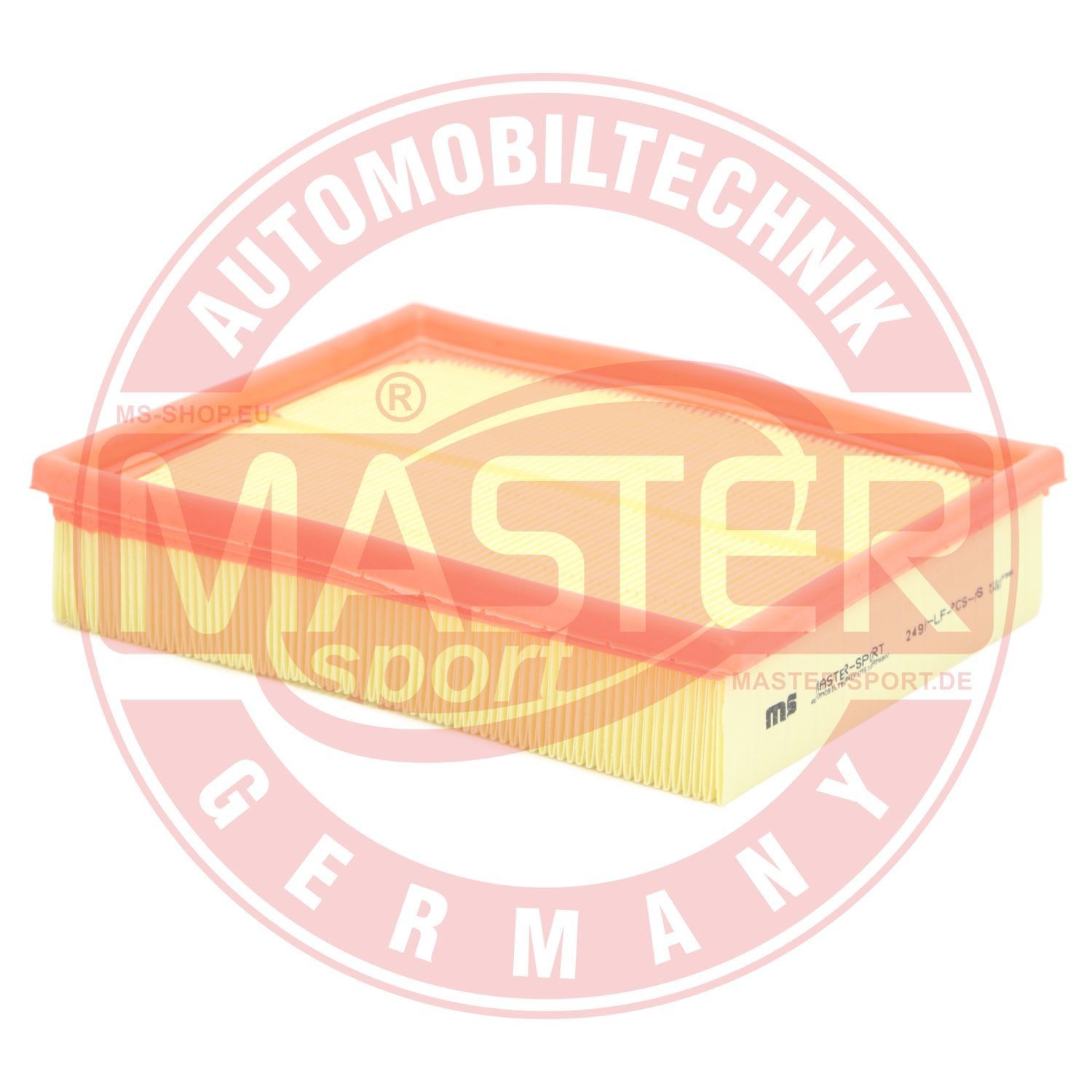 MASTER-SPORT 2498-LF-PCS-MS Air filter 50mm, 190mm, 235mm, Filter Insert