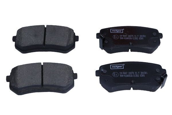 MAXGEAR with acoustic wear warning Height: 41,1mm, Width: 93mm, Thickness: 15,9mm Brake pads 19-3647 buy