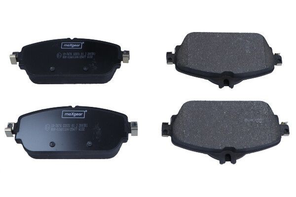 19-3676 MAXGEAR Brake pad set MERCEDES-BENZ Front Axle, prepared for wear indicator