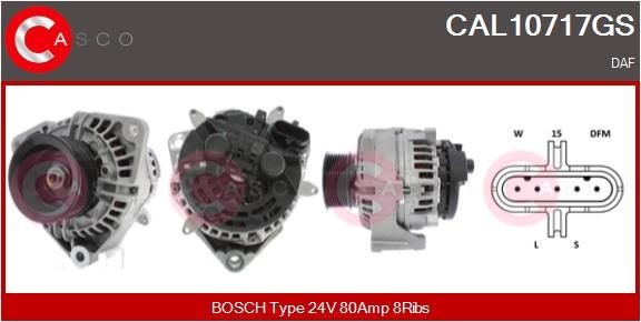 CASCO CAL10717GS Lichtmaschine für DAF CF 75 LKW in Original Qualität