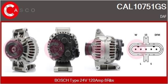 CASCO CAL10751GS Lichtmaschine für DAF CF LKW in Original Qualität