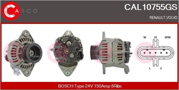 CASCO CAL10755GS Alternator 7421333107