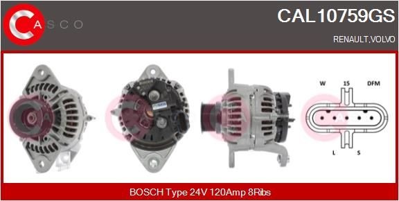 CASCO CAL10759GS Lichtmaschine für VOLVO FMX II LKW in Original Qualität