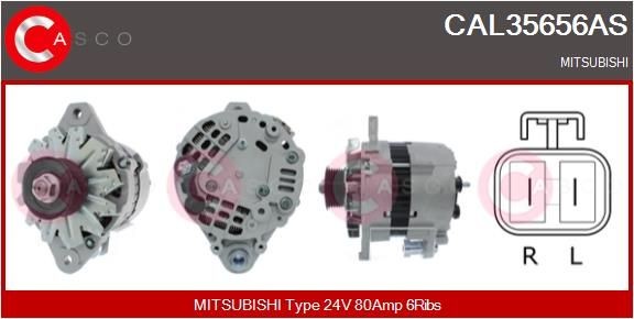 CASCO CAL35656AS Lichtmaschine für MITSUBISHI Canter (FB7, FB8, FE7, FE8) 7.Generation LKW in Original Qualität