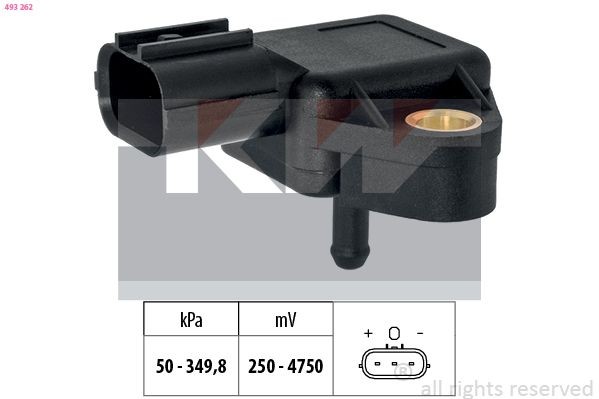KW 493 262 Sensor, boost pressure PEUGEOT experience and price